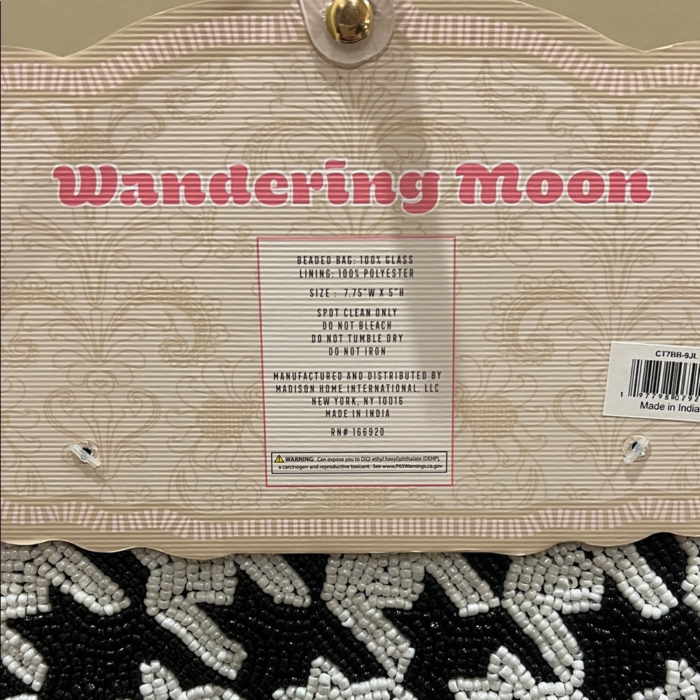 Wandering Moon | Houndstooth Pattern Beaded Bag N… - image 5